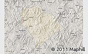 Shaded Relief Map of Sha Xian, semi-desaturated