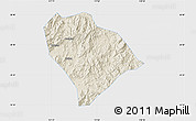 Shaded Relief Map of Sha Xian, single color outside