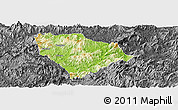 Physical Panoramic Map of Sha Xian, darken, desaturated