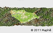 Physical Panoramic Map of Sha Xian, darken