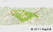 Physical Panoramic Map of Sha Xian, lighten