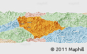 Political Panoramic Map of Sha Xian, lighten