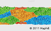 Political Panoramic Map of Sha Xian