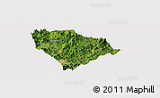 Satellite Panoramic Map of Sha Xian, cropped outside