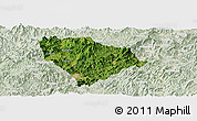 Satellite Panoramic Map of Sha Xian, lighten