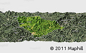 Satellite Panoramic Map of Sha Xian, semi-desaturated