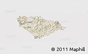 Shaded Relief Panoramic Map of Sha Xian, cropped outside