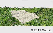 Shaded Relief Panoramic Map of Sha Xian, satellite outside