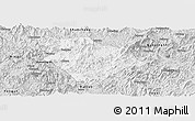 Silver Style Panoramic Map of Sha Xian