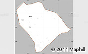Gray Simple Map of Sha Xian, cropped outside
