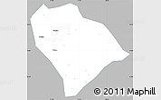 Gray Simple Map of Sha Xian, single color outside