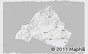 Gray 3D Map of Shaowu, single color outside