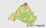 Physical 3D Map of Shaowu, cropped outside
