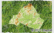 Physical 3D Map of Shaowu, satellite outside