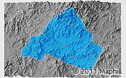 Political 3D Map of Shaowu, desaturated