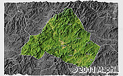 Satellite 3D Map of Shaowu, desaturated
