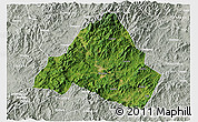 Satellite 3D Map of Shaowu, lighten, semi-desaturated
