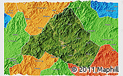 Satellite 3D Map of Shaowu, political outside