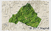 Satellite 3D Map of Shaowu, shaded relief outside