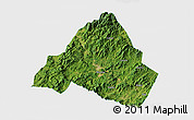Satellite 3D Map of Shaowu, single color outside