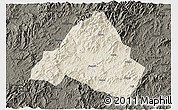 Shaded Relief 3D Map of Shaowu, darken