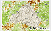 Shaded Relief 3D Map of Shaowu, physical outside