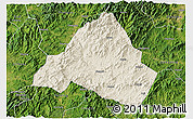 Shaded Relief 3D Map of Shaowu, satellite outside