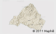 Shaded Relief 3D Map of Shaowu, single color outside