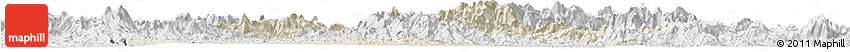 Shaded Relief Horizon Map of Shaowu, lighten, desaturated Shaded Relief Horizon Map of Shaowu, lighten, desaturated
