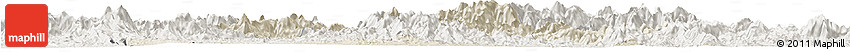 Shaded Relief Horizon Map of Shaowu, lighten