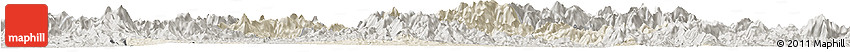 Shaded Relief Horizon Map of Shaowu, semi-desaturated Shaded Relief Horizon Map of Shaowu, semi-desaturated