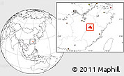 Blank Location Map of Shaowu