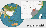 Satellite Location Map of Shaowu, highlighted country, highlighted parent region