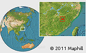 Satellite Location Map of Shaowu