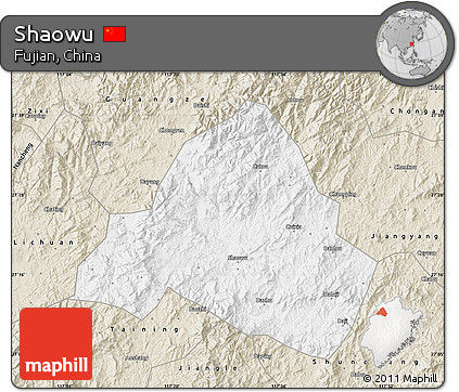 Classic Style Map of Shaowu