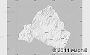 Gray Map of Shaowu, single color outside