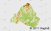 Physical Map of Shaowu, single color outside