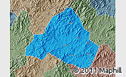 Political Map of Shaowu, semi-desaturated