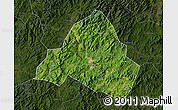 Satellite Map of Shaowu, darken
