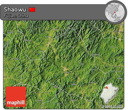 Satellite Map of Shaowu
