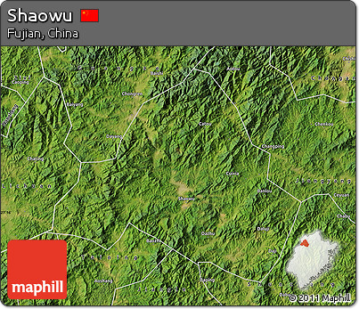 Satellite Map of Shaowu
