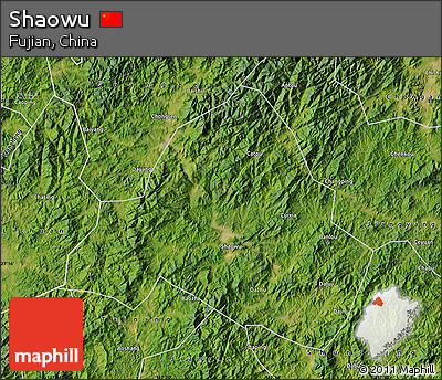 Satellite Map of Shaowu