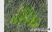 Satellite Map of Shaowu, semi-desaturated