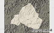 Shaded Relief Map of Shaowu, darken