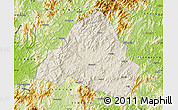 Shaded Relief Map of Shaowu, physical outside