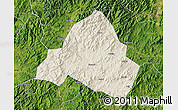 Shaded Relief Map of Shaowu, satellite outside