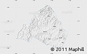 Silver Style Map of Shaowu, single color outside