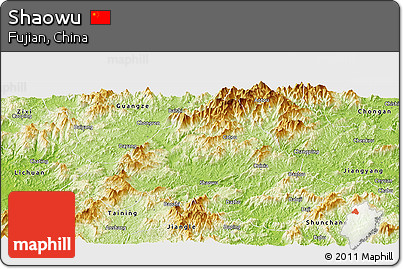 Physical Panoramic Map of Shaowu