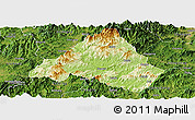Physical Panoramic Map of Shaowu, satellite outside