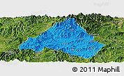 Political Panoramic Map of Shaowu, satellite outside